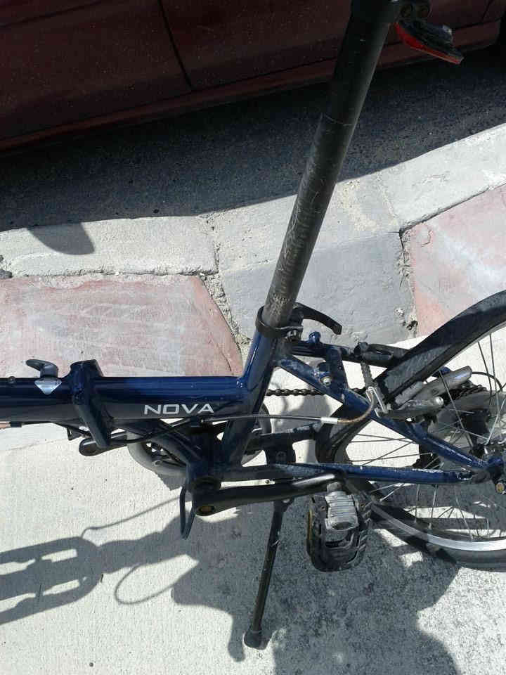 bike broken in accident with car